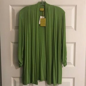 MOD Lusive (Nordstrom) long green open cardigan